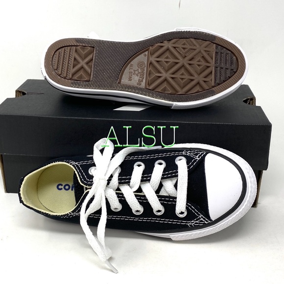 Converse 🔥SALE!🔥 Chuck Taylor ALL STAR OX Low Black Kid’s Sneakers Size 3J235 - Picture 3 of 9